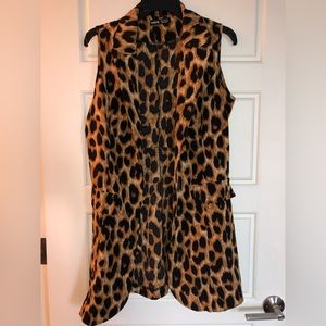 Leopard long vest